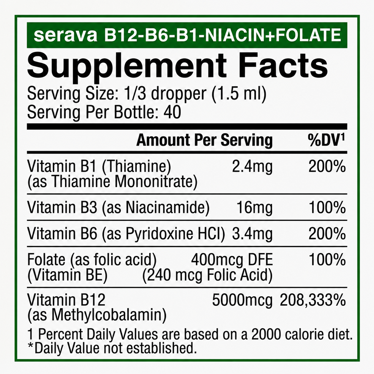 Serava Vitamin B12 Complex